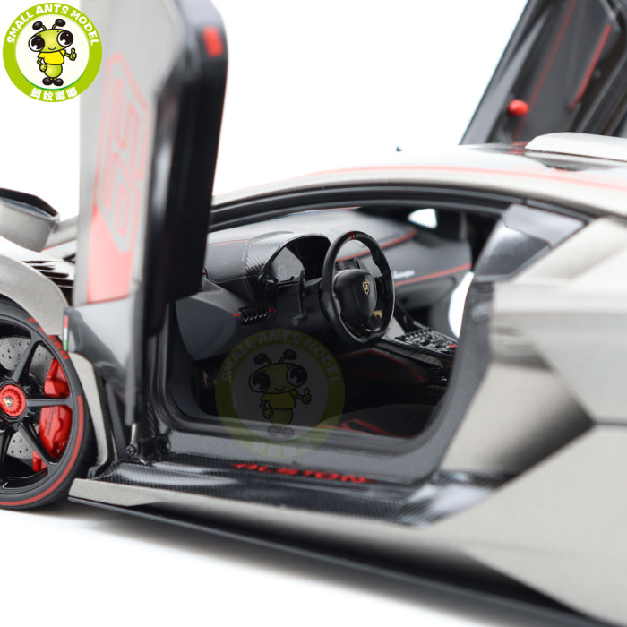 1/18 Lamborghini SC18 ALSTON AUTOart 79216 Grigio Daytona / Red Accents Model Car