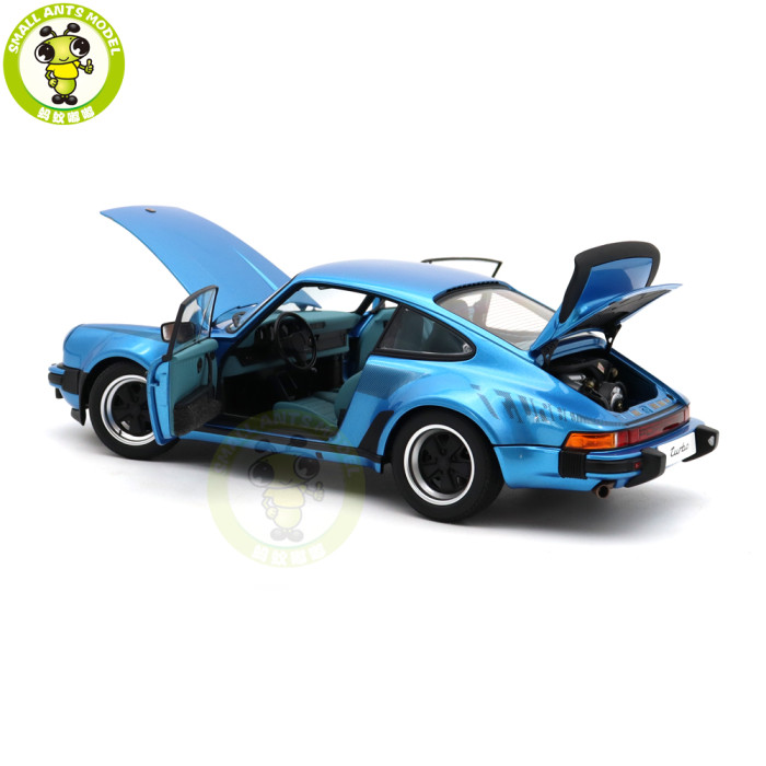 1/18 Porsche 911 Turbo 3.0 930 AUTOart 78115 Minerva Blue W / Turbo Stripes Model Toy Cars Gifts For Friends