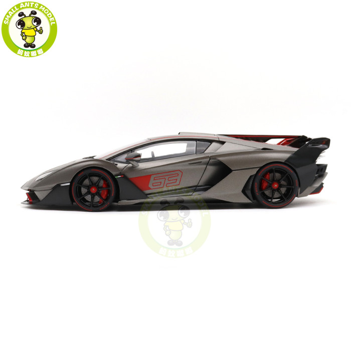 1/18 Lamborghini SC18 ALSTON AUTOart 79216 Grigio Daytona / Red Accents Model Car