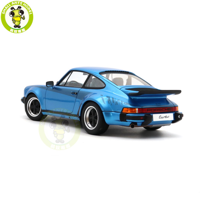 1/18 Porsche 911 Turbo 3.0 930 AUTOart 78115 Minerva Blue W / Turbo Stripes Model Toy Cars Gifts For Friends
