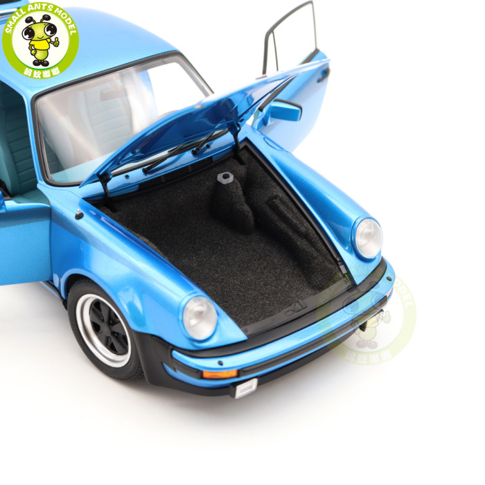 1/18 Porsche 911 Turbo 3.0 930 AUTOart 78115 Minerva Blue W / Turbo Stripes Model Toy Cars Gifts For Friends