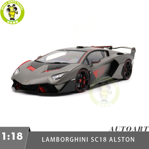 1/18 Lamborghini SC18 ALSTON AUTOart 79216 Grigio Daytona / Red Accents Model Car