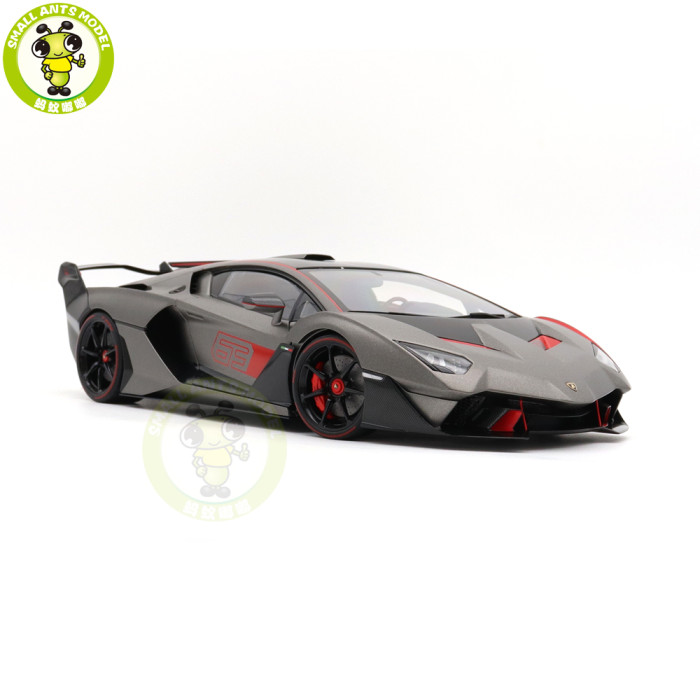 1/18 Lamborghini SC18 ALSTON AUTOart 79216 Grigio Daytona / Red Accents Model Car