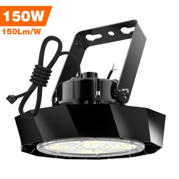 Led High Bay Lights,150 watt,150lm/w,22500 Lumens,900W Metal Halide Equal,US Plug 6.56’ Power Cord,5000K