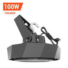 Led High Bay Lights,100 watt,150lm/w,15000 Lumens,400W Metal Halide Equal,US Plug 6.56‘ Power Cord,5000K - POLYGON Series