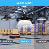 Abodong LED High Bay Lights,150Watt,25500LM,170LM/W - SHARK Series