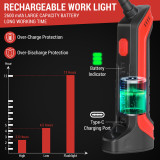 2-Pack Adiding LED Work Light Red, Magnetic, Rechargeable, Gooseneck Work lights