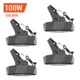 4-Pack Led High Bay Lights,100 watt,150lm/w,15000 Lumens,400W Metal Halide Equal,US Plug 6.56‘ Power Cord,5000K - POLYGON Series