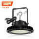 Adiding LED High Bay Lights, 100 Watt, 100-277V, 17000LM, 5000K, Black, with 6.56' Power Cord - SHARK Series