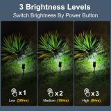 6-Pack Adiding Solar Spot Lights Outdoor, 3 Brightness Spotlight Landscape Lighting,  Auto ON/OFF Outdoor Solar Lights for Yard, Garden, Lawn, White Light