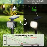 4-Pack Adiding Solar Spot Lights Outdoor, 3 Brightness Spotlight Landscape Lighting,  Auto ON/OFF Outdoor Solar Lights for Yard, Garden, Lawn, Warm Light