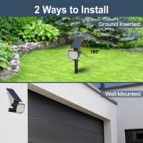 4-Pack Adiding Solar Spot Lights Outdoor, 3 Brightness Spotlight Landscape Lighting,  Auto ON/OFF Outdoor Solar Lights for Yard, Garden, Lawn, Warm Light