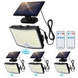 4-Pack Adiding Solar Motion Sensor Outdoor Lights, Remote Control, with 16.4ft Cable, TBD-56