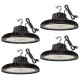 4-Pack Adiding LED High Bay Lights, 200Watts, 34,000Lumens, Wattage Adjustable 200W / 150W / 120W, 5000K, 100-277V - ECO-RADAR Series