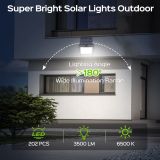 2-Pack Adiding Solar Motion Sensor Outdoor Lights, Remote Control, with 16.4ft Cable, TBD-56