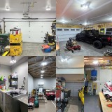 8-Pack Adiding LED Garage Ceiling Light,100 Watt,10000 Lumen, 6500K Daylight, Deformable 6+1 Panels, LED Shop Lights