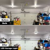 8-Pack Adiding LED Garage Ceiling Light,100 Watt,10000 Lumen, 6500K Daylight, Deformable 6+1 Panels, LED Shop Lights