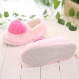 Lovely Ladies Home Floor Soft Women indoor Slippers Outsole Cotton-Padded Shoes Female Cashmere Warm Casual Shoes slippers L*5