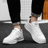Mens Shoes 2021 New Spring White Casual Shoes for Men Comfortable Sports Walking Shoes PU Leather Fashion Daily Footwear Man