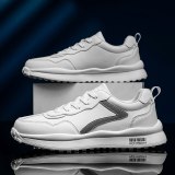Mens Shoes 2021 New Spring White Casual Shoes for Men Comfortable Sports Walking Shoes PU Leather Fashion Daily Footwear Man