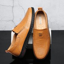 Summer Shoes Breathable Loafers Leather Mens Casual Shoes Comfort Moccasins Men Flats Hot Sale Soft Driving Shoes Man Sneakers