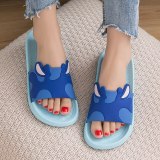 Women Slippers Cartoon Non-Slip Bathroom Slippers Open Toe House Slippers Thick Sole Slide Sandals Men Couple Children Shoes