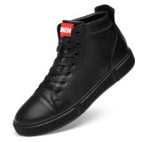 Brand New High Top Casual Shoes for Men Leather Lace Up Mens Trekking Shoes Men High Top Sneaker Big Size 37-45 *80806