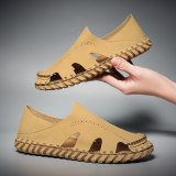 Size 12 Casual Mens Sandals Summer Shoes 2021 New Sandles Leather Breathable Comfort Slip on Fashion Open Toe Shoes Sandalias
