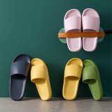 Summer Slippers Eva Sandals Women Men Thick Sole Non-Slip Indoor Flip Flops Home Bathroom Beach Floor Flat Shoes Pool Slides