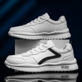 Mens Shoes 2021 New Spring White Casual Shoes for Men Comfortable Sports Walking Shoes PU Leather Fashion Daily Footwear Man