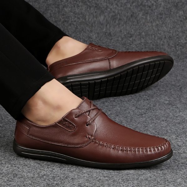 Male Leisure Shoes Big Size 37-45 casual Oxford Mens Genuine Leather Designer Shoes Men Luxury Shoes Black Business Sneaker %