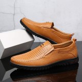 Summer Shoes Breathable Loafers Leather Mens Casual Shoes Comfort Moccasins Men Flats Hot Sale Soft Driving Shoes Man Sneakers