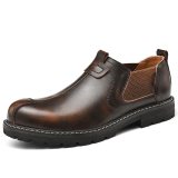 Autumn Chelsea Boots Men Fashion Casual Men Shoes British Male Ankle Boots Comfortable Waterproof Flat Shoes Mr Co New Slip-on