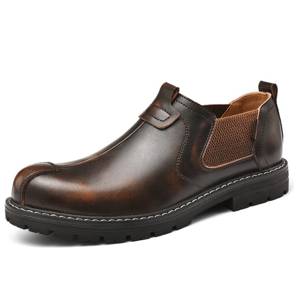 Autumn Chelsea Boots Men Fashion Casual Men Shoes British Male Ankle Boots Comfortable Waterproof Flat Shoes Mr Co New Slip-on