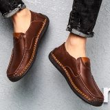 Business Formal Shoes 100% Cow Leather Casual Shoes Winter Men Loafers Slip on Fashion Moccasins Outdoor Tooling Shoes Size 48 %