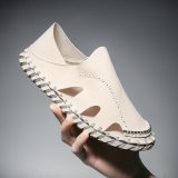 Size 12 Casual Mens Sandals Summer Shoes 2021 New Sandles Leather Breathable Comfort Slip on Fashion Open Toe Shoes Sandalias