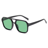 sunglasses, square Double new beam personalized Korean version, trendy sunglasses, high-end, UV resistant,