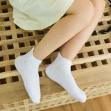 Socks Summer Thin Pure Cotton Boat Socks White Socks Boys and Girls Student Socks Baby Mesh Short Socks