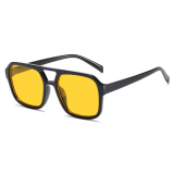 adult style, sunglasses, square Double new beam personalized Korean version, trendy sunglasses, high-end, UV resistant