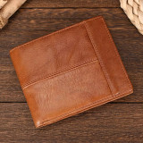 New Fashion Men's Business Wallet Thin Purse For Man Male Card Holder With Coins Pocket Black Brown Male Wallets Short Coin Bag