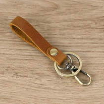 3pcs / lot Genuine leather keyring for men women customized personalized keychain men's key chain accessory leather key holder