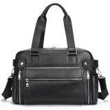 Men's Bag Business briefcase large computer handbag Leather travel crossbody bag Leather business trip work commuting tote bag