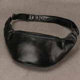Men's Chest Bag Genuine Leather Real Soft Cowskin Sport Waist Pack 100% Natural Cowskin Belt Waist Belt Pouch For Male Small Bag