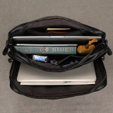 14“ Luxury Men Handbags Genuine Leather Shoulder Bag Crossbody Laptop Bag Layer Doctor Office Man Male Briefcase Tote Bag Black