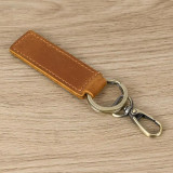 3pcs / lot Genuine leather keyring for men women customized personalized keychain men's key chain accessory leather key holder
