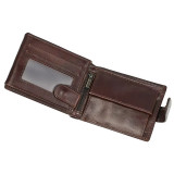 Top Grade Men's Leather Wallet Genuine Leather Short Purse Wallets Real Cowskin Men Purse Wallet For Credit Cards Cash Coins