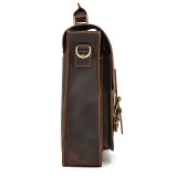Newsbirds Large Capacity Men's Leather Bag Real Cowskin Men Briefcase Bag Laptop Business Bag For 15.6 Inch PC Computer Bag Male