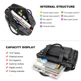 Men's Bag Business briefcase large computer handbag Leather travel crossbody bag Leather business trip work commuting tote bag