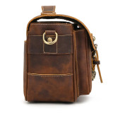 Large leather messenger bag for men real cowskin crossbody bags shoulder bags school bag of male for iPad PC Camera Shoulder Bag