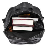 High Quality Men's Leather Backpack Bag For Men Male Travel Bag School Bag For Man Black Men's Bagpack 15.6 Inch Laptop Bag
